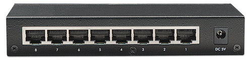 Intellinet 8-Port Fast Ethernet Office Switch, Desktop Size, Metal, IEEE 802.3az (Energy Efficient Ethernet), Box