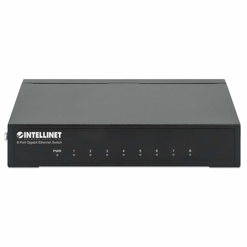 Intellinet 8-Port Gigabit Ethernet Switch, Desktop size, Metal Housing, IEEE 802.3az (Energy Efficient Ethernet)