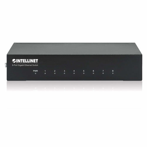 Intellinet 8-Port Gigabit Ethernet Switch, Desktop size, Metal Housing, IEEE 802.3az (Energy Efficient Ethernet)
