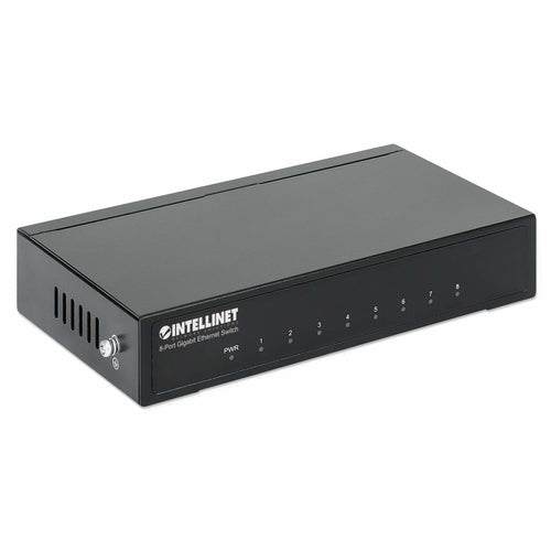 Intellinet 8-Port Gigabit Ethernet Switch, Desktop size, Metal Housing, IEEE 802.3az (Energy Efficient Ethernet)