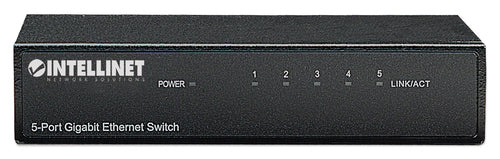 Intellinet 5-Port Gigabit Ethernet Switch, Desktop Size, Metal Housing, IEEE 802.3az (Energy Efficient Ethernet)
