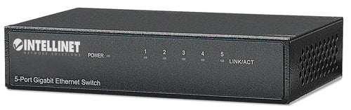 Intellinet 5-Port Gigabit Ethernet Switch, Desktop Size, Metal Housing, IEEE 802.3az (Energy Efficient Ethernet)