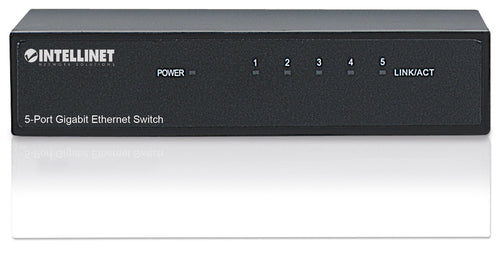Intellinet 5-Port Gigabit Ethernet Switch, Desktop Size, Metal Housing, IEEE 802.3az (Energy Efficient Ethernet)