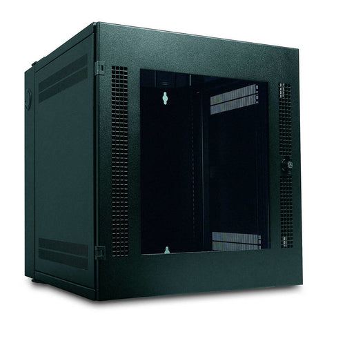 APC NetShelter 13U Wallmount Rack Cabinet Glass Door Double Hinged Server Depth
