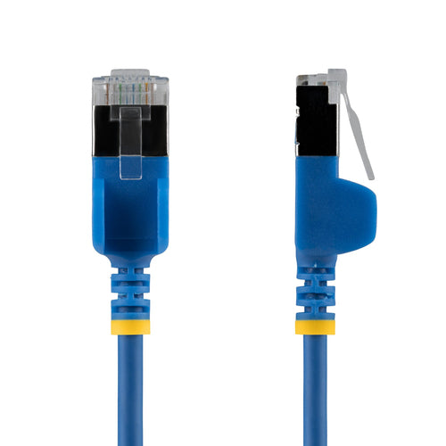 StarTech.com 6in Blue Ultra Slim Cat6A Ethernet Cable, Snagless, FTP, Pure Bare Copper Wire, 34AWG Ultra Slim RJ45 Network Patch Cord, Individually Tested