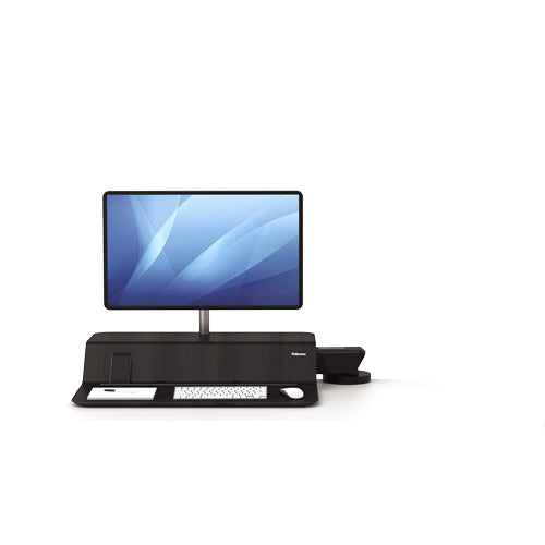 Fellowes Lotus RT Sit-Stand Workstation – Single Black