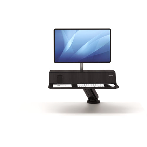 Fellowes Lotus RT Sit-Stand Workstation – Single Black