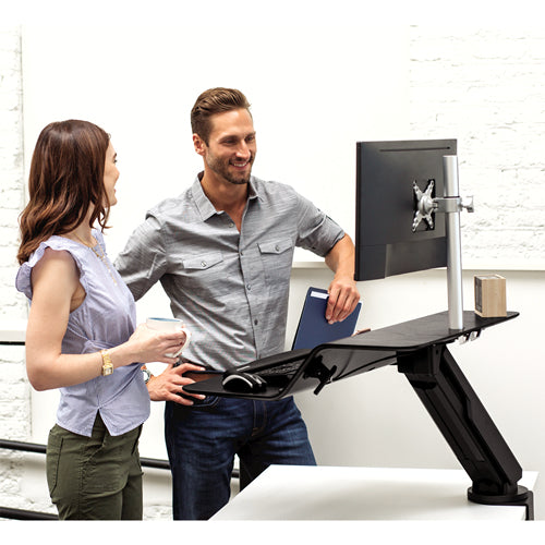 Fellowes Lotus RT Sit-Stand Workstation – Single Black