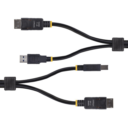 StarTech.com 10ft (3m) DisplayPort and USB 5Gbps KVM Cable, 4K 60Hz, Universally Compatible DP 1.2/USB 3.0 Combo Cable for KVM Switches