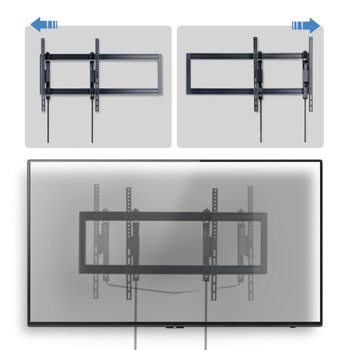 StarTech.com UL Listed Extendable TV Wall Mount for up to 105inch 176lb (80kg) Display, Easy Rear Access, Laterally Adjustable Bracket Supports up to VESA 1000x600