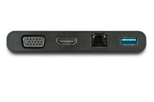 StarTech.com USB C Multiport Adapter with HDMI, VGA, Gigabit Ethernet & USB 3.0 - USB C to 4K HDMI or 1080p VGA Display Mini Dock Hub - USB Type-C Travel Docking Station for USB-C Laptops