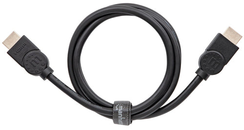 Manhattan HDMI Cable with Ethernet, 8K@60Hz (Ultra High Speed), 1m, Male to Male, Black, 4K@120Hz, Ultra HD 4k x 2k, Fully Shielded, Gold Plated Contacts, Lifetime Warranty, Polybag