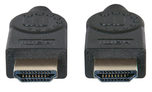 Manhattan HDMI Cable with Ethernet, 8K@60Hz (Ultra High Speed), 1m, Male to Male, Black, 4K@120Hz, Ultra HD 4k x 2k, Fully Shielded, Gold Plated Contacts, Lifetime Warranty, Polybag