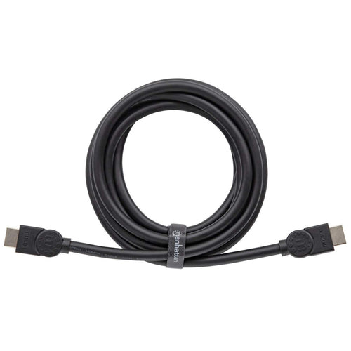 Manhattan HDMI Cable with Ethernet, 8K@60Hz (Ultra High Speed), 3m, Male to Male, Black, 4K@120Hz, Ultra HD 4k x 2k, Fully Shielded, Gold Plated Contacts, Lifetime Warranty, Polybag