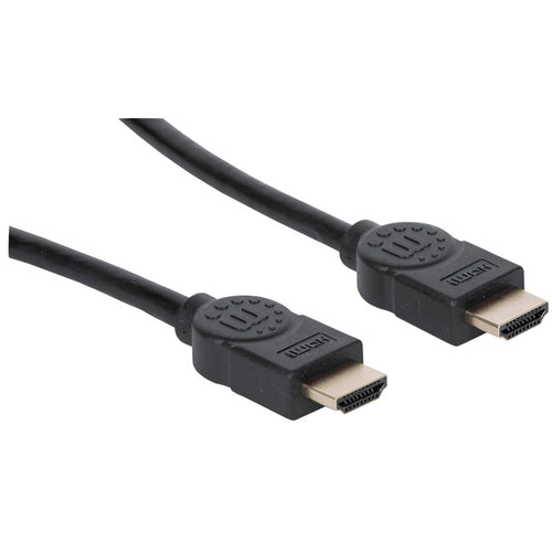 Manhattan HDMI Cable with Ethernet, 8K@60Hz (Ultra High Speed), 3m, Male to Male, Black, 4K@120Hz, Ultra HD 4k x 2k, Fully Shielded, Gold Plated Contacts, Lifetime Warranty, Polybag