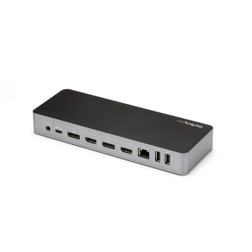 StarTech.com Universal Laptop Docking Station, Hybrid USB-C & USB-A Dock, Dual 4K DP & HDMI, 60W PD, Mac / Windows / Chrome OS, 4x USB 5Gbps Hub, GbE