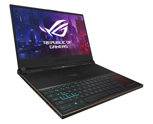 ASUS ROG Zephyrus S GX531GX-XS74 Intel® Core™ i7 i7-8750H Laptop 39.6 cm (15.6") Full HD 16 GB DDR4-SDRAM 512 GB SSD NVIDIA® GeForce RTX™ 2080 Max-Q Wi-Fi 5 (802.11ac) Windows 10 Pro Black