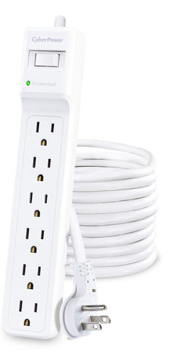 CyberPower B625 surge protector White 6 AC outlet(s) 125 V 7.6 m