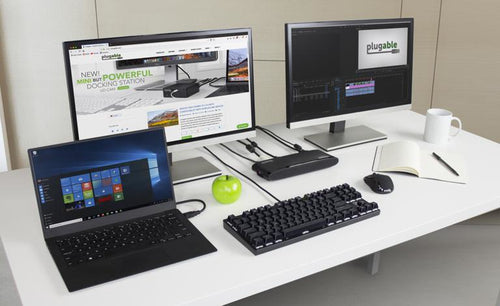Plugable Technologies UD-3900H laptop dock/port replicator Docking USB 3.2 Gen 1 (3.1 Gen 1) Type-A Black