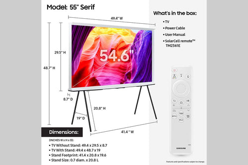 Samsung The Serif QN55LS01DAF 139.7 cm (55") 4K Ultra HD Smart TV Wi-Fi White