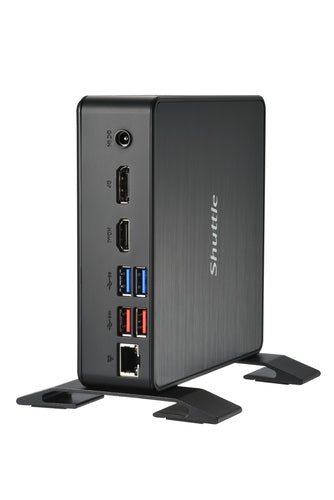 Shuttle XPC Nano PC NC40U3, Intel Core i3-1215U, 1x HDMI, 1x DP,1xUSB-C/DP, 6x USB3.2, 1x 2.5" bay, 2x M.2, 1x LAN, RAID, 24/7 permanent operation, incl. VESA & Stand