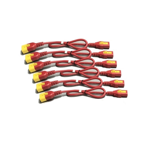 APC AP8702S-NAX340 power cable Red 0.6 m C13 coupler C14 coupler