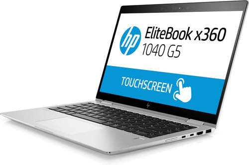 HP EliteBook x360 1040 G5 Intel® Core™ i5 i5-8250U Hybrid (2-in-1) 35.6 cm (14") Touchscreen Full HD 8 GB DDR4-SDRAM 256 GB SSD Wi-Fi 5 (802.11ac) Windows 10 Pro Black, Silver