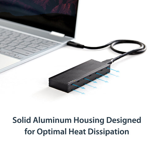 StarTech.com USB-C 10Gbps to M.2 NVMe SSD Enclosure - Portable External M.2 NGFF PCIe Aluminum Case - 1GB/s Read/Write - Supports 2230, 2242, 2260, 2280 - TB3 Compatible - Mac & PC