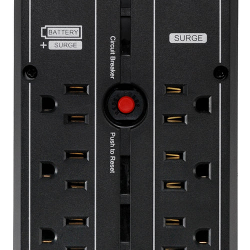 CyberPower CP1000PFCLCD uninterruptible power supply (UPS) Line-Interactive 1 kVA 600 W 10 AC outlet(s)