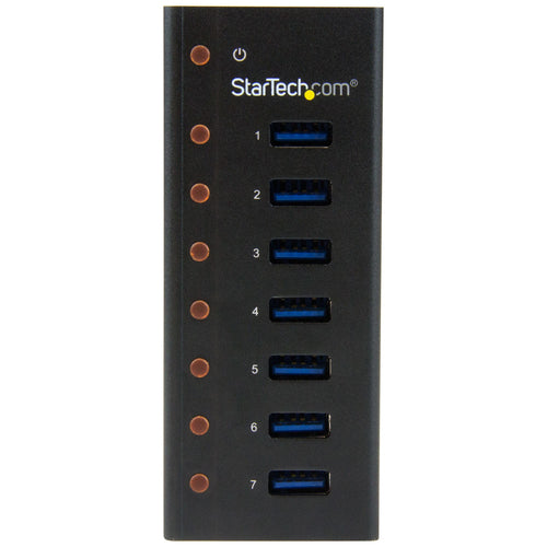 StarTech.com 7-Port USB 3.0 Hub - Desktop or Wall-Mountable Metal Enclosure~7-Port USB 3.0 Hub (5Gbps) - Desktop or Wall-Mountable Metal Enclosure