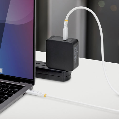 StarTech.com 6ft (1.8m) USB-C Charging Cable, Durable and Ultra-Flexible, 240W (5A) PD EPR, USB 2.0 Laptop Charger Cable, USB-IF Certified, Rugged USB-C Charging Cord - White