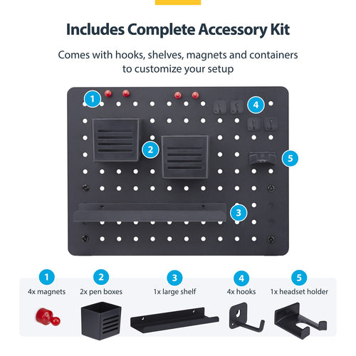 StarTech.com 1612B-DESK-PEGBOARD desk organizer set 1 pc(s)