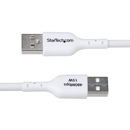 StarTech.com 10ft (3m) USB-A to USB-C Charging Cable, Charge & Sync, 3A, USB 2.0, TPE Jacket - White USB Charging Cord