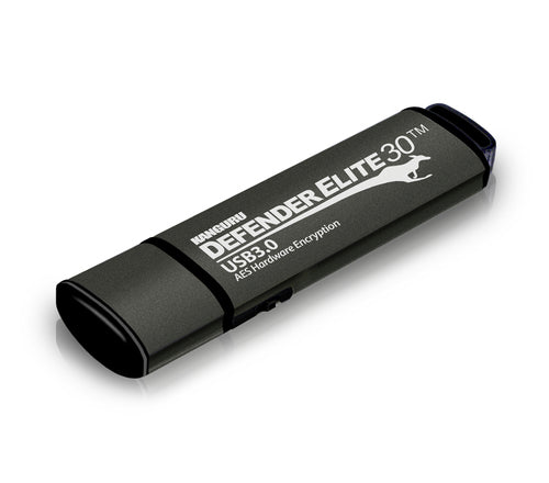 iStorage Kanguru Defender Elite30™ USB 3.0 512GB| Secure Flash Drive | FIPS 197 Certified, 256-bit AES hardware encryption (XTS Mode) | TAA Compliant|