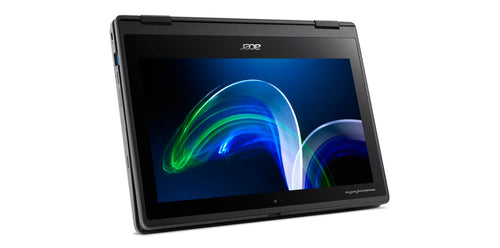 Acer TravelMate Spin B3 TMB311R-32-C47B Intel® Celeron® N N5100 Hybrid (2-in-1) 29.5 cm (11.6") Touchscreen HD 8 GB DDR4-SDRAM 128 GB Flash Wi-Fi 6 (802.11ax) Windows 11 Pro Black