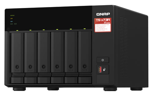 QNAP TS-673A NAS Tower Ryzen Embedded V1500B 8 GB DDR4 0 TB QNAP Turbo System Anthracite