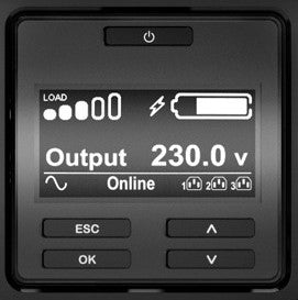 APC Smart-UPS On-Line, 3kVA, Tower, 208V/230V, 6x C13+2x C19 IEC outlets, SmartSlot, Extended runtime, W/O rail kit