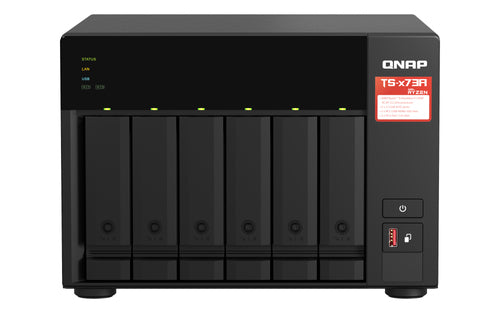 QNAP TS-673A-SW5T NAS Tower Ryzen Embedded V1500B 8 GB DDR4 0 TB QNAP QTS Black