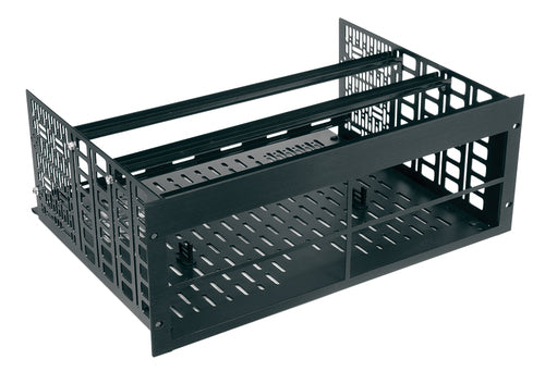 Middle Atlantic Products 4 RU Anodized Custom Shelf For (4) Sonos Amps, 14 Inches Deep