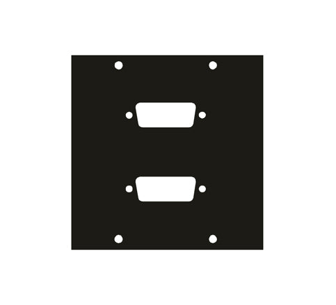 Middle Atlantic Products 2DB15 socket-outlet VGA Black