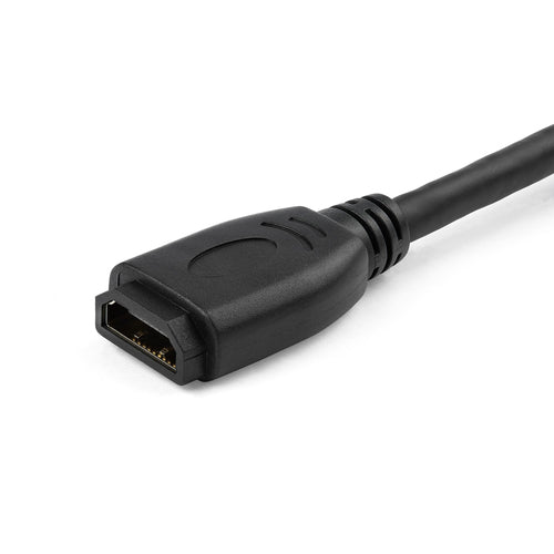StarTech.com 6" (15cm) HDMI Port Saver Cable - 4K 60Hz High Speed HDMI 2.0 Extension Cable with Ethernet - Short HDMI Extension Cable - HDMI Male to Female Extension Adapter Cord