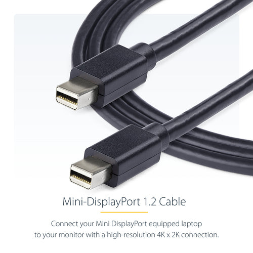 StarTech.com 6ft (2m) Mini DisplayPort Cable, 8K 60Hz HDR10, Ultra HD 4K 120Hz Video, mDP 1.4 Cable for Monitors Displays, Mini DisplayPort Cord - M/M