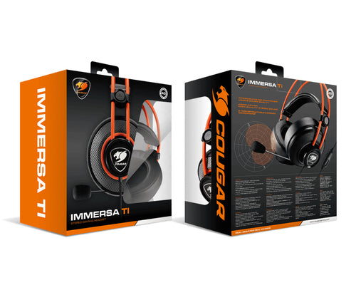 COUGAR Immersa TI Headset Wired Head-band Gaming Black, Orange