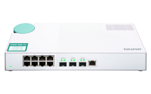 QNAP QSW-308-1C network switch Unmanaged Gigabit Ethernet (10/100/1000) White