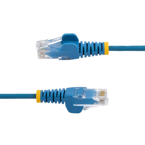 StarTech.com 5ft Blue Slim CAT6 Ethernet Cable, Snagless, 100W PoE, UTP, LSZH, 28AWG Pure Bare Copper Wire, Slim RJ45 Network Patch Cord w/Strain Reliefs, Individually Tested
