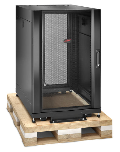 APC NetShelter SX, Server Rack Enclosure, 18U, Shock Packaging, Black, 925H x 600W x 900D mm