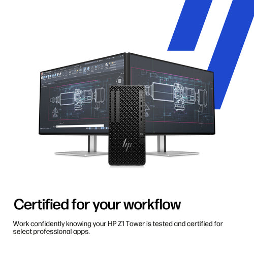 HP Z1 Tower G1i Desktop PC Wolf Pro Security Edition Intel Core Ultra 9 285 32 GB DDR5-SDRAM 1 TB SSD Windows 11 Pro Workstation AI Workstation, AI PC Black
