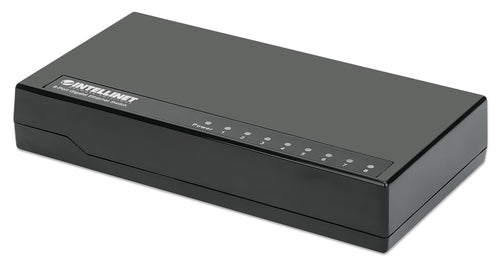 Intellinet 8-Port Gigabit Ethernet Switch, Desktop Size, Plastic, IEEE 802.3az (Energy Efficient Ethernet), Black