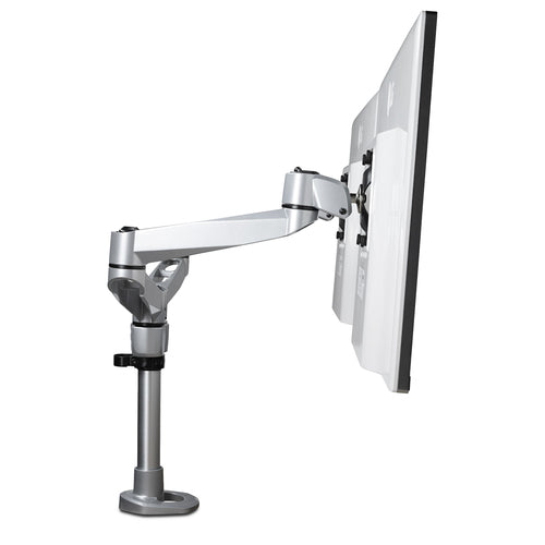 StarTech.com Desk Mount Dual Monitor Arm - Premium Articulating Monitor Arm - up to 30” VESA Mount Displays - Height Adjustable Monitor Mount - Rotate/Tilt/Swivel - Clamp/Grommet - Silver