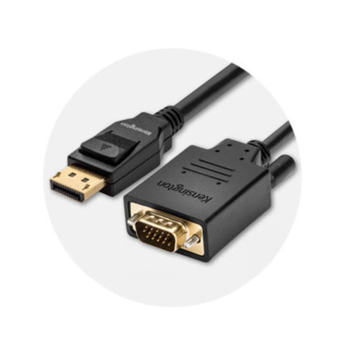 Kensington DisplayPort 1.2 (M) to VGA (M) passive unidirectional cable, 1.8m (6ft)